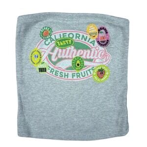 Grey Graphic Tube Top